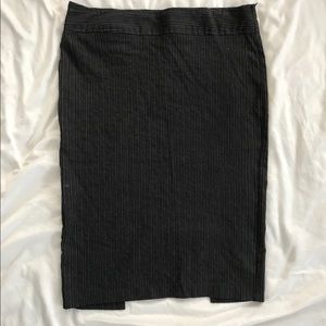 Pin stripped pencil skirt